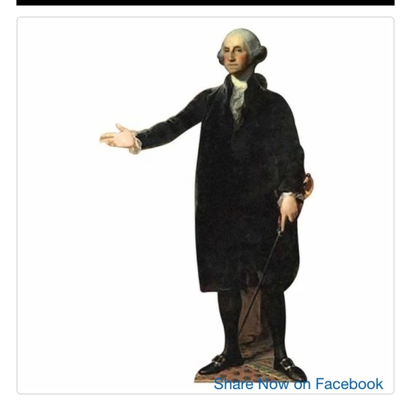 GEORGE WASHINGTON LIFE SIZE CARDBOARD CUTOUT FREE SHIPPING! LAST ONE!